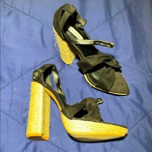 Cape Robbin black strappy heels